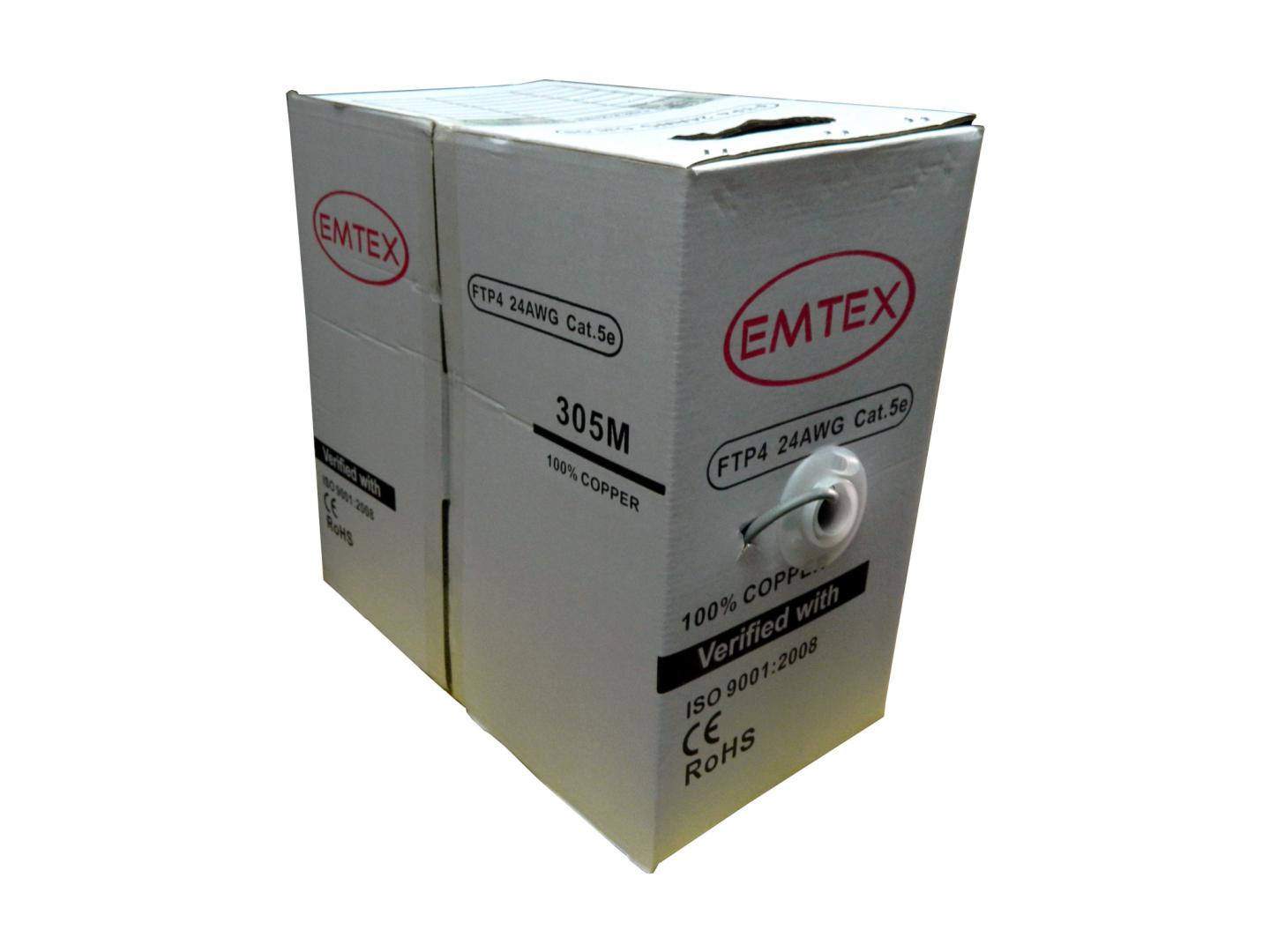 Cablu FTP full cupru categoria 5e EMT-FTP5E / Emtex - rola 305m.